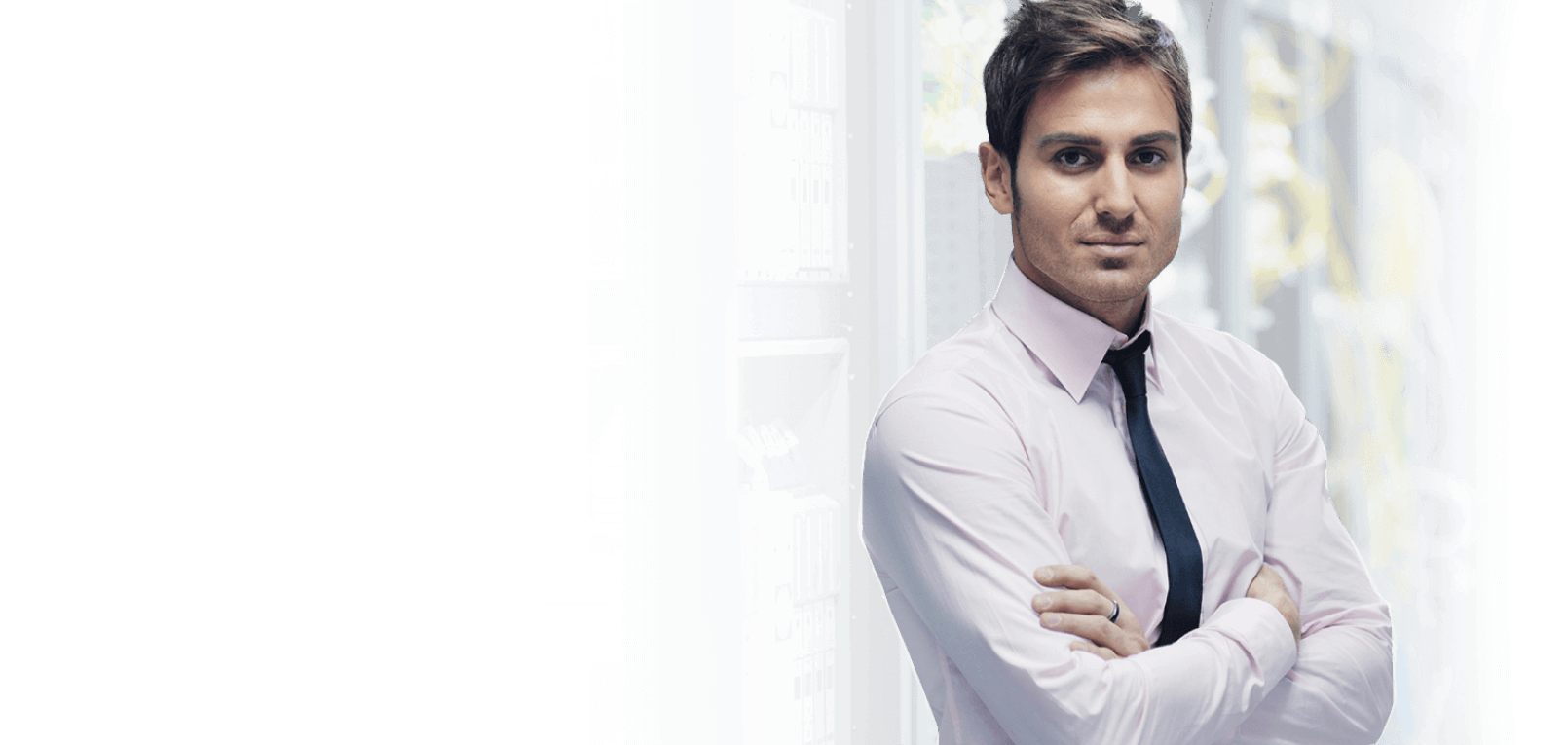 Section Domain Search - Left aligned content with graphic filling full background